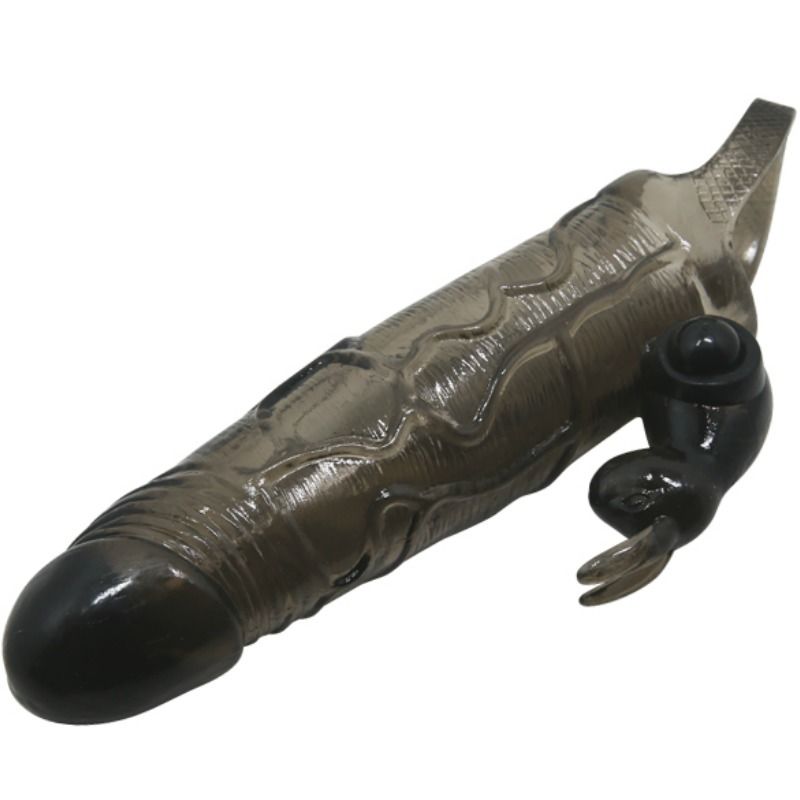BAILE - BRAVE MAN Penisabdeckung mit Kaninchen Schwarz 16,5 cm