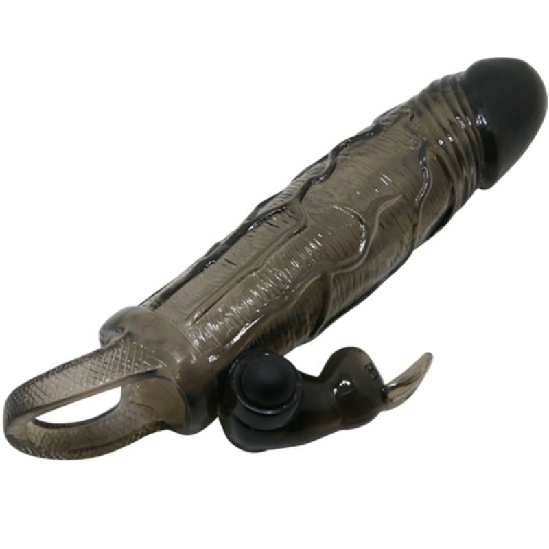 BAILE - BRAVE MAN Penisabdeckung mit Kaninchen Schwarz 16,5 cm