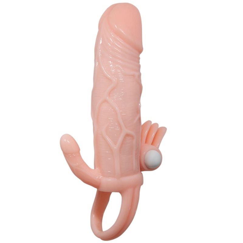 BAILE - BRAVE MAN PENISHÜLLE MIT KLITORIS- UND ANALSTIMULATION FLEISCH 16,5 CM
