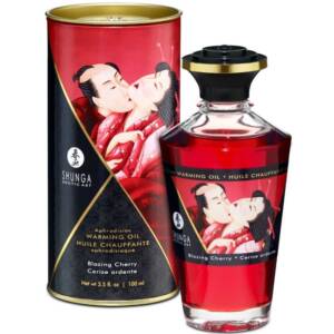 SHUNGA - Massageöl mit Wärmeeffekt intensivem Kirschgeschmack 100 ml