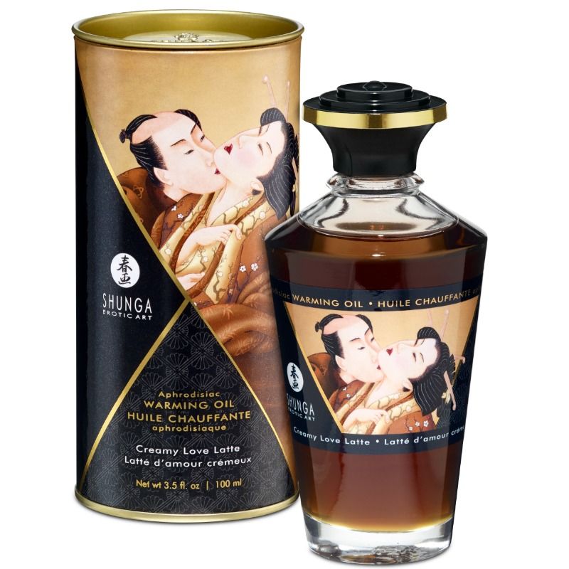 SHUNGA - CREAMY LOVE LATTE Geschmack Wärmeeffekt-Massageöl 100 ml