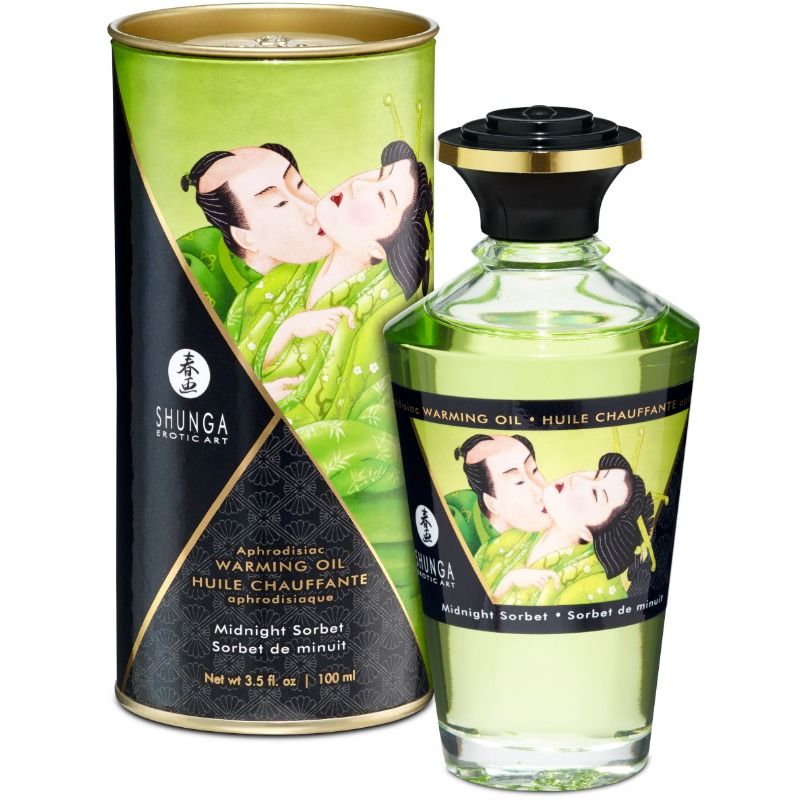 SHUNGA - Massageöl mit Wärmeeffekt Mitternachtsorbeergeschmack 100 ml