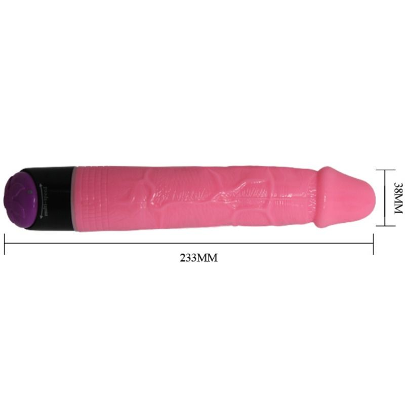BAILE - Bunter realistischer Vibrator Rosa 23 cm