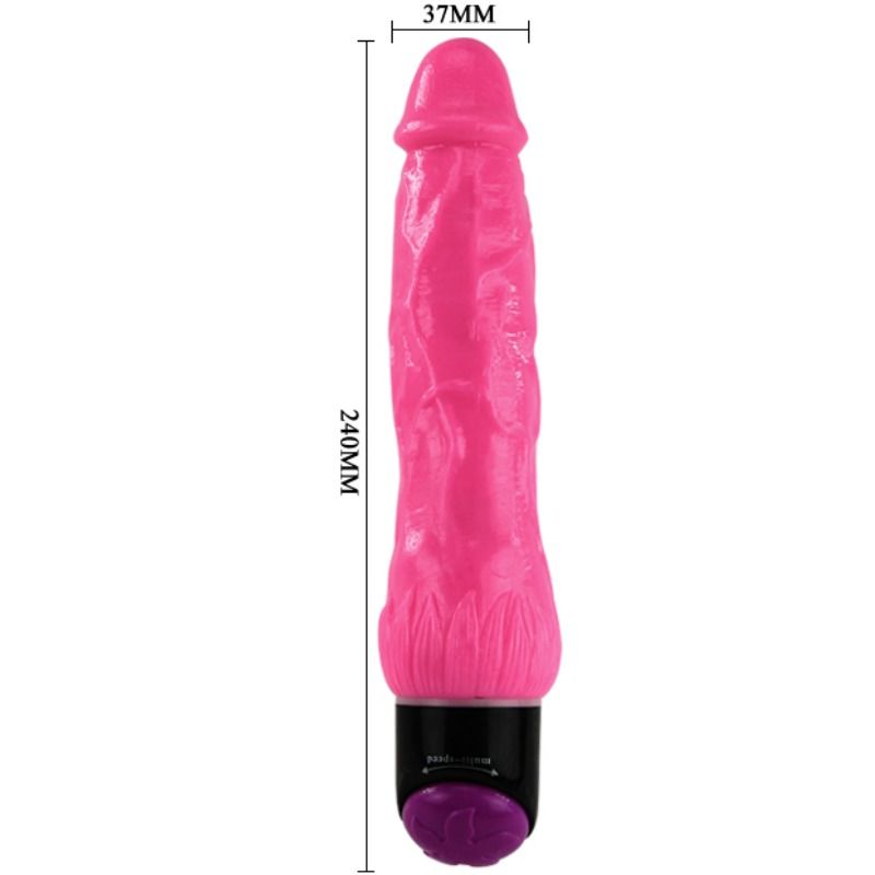 BAILE - Bunter realistischer Vibrator Rosa 24 cm