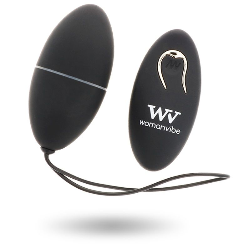 WOMANVIBE - ALSAN EGG mit Fernbedienung, Schwarz, Silikon, Schwarz