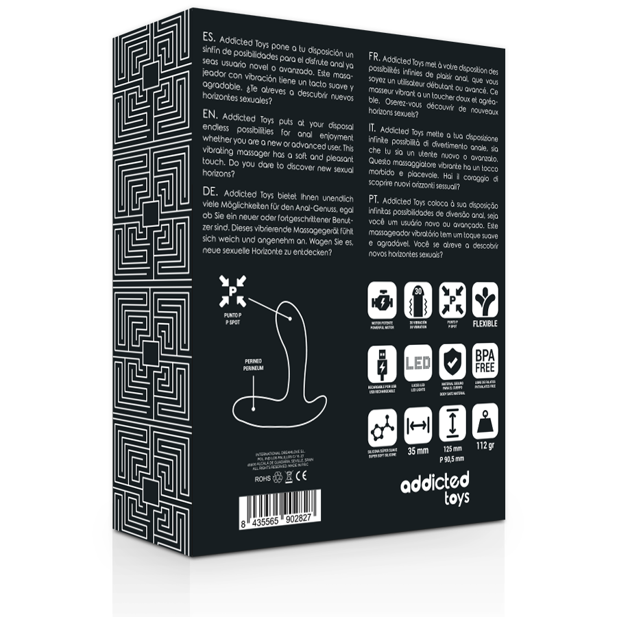 ADDICTED TOYS - Anal-Massager schwarze Vibration