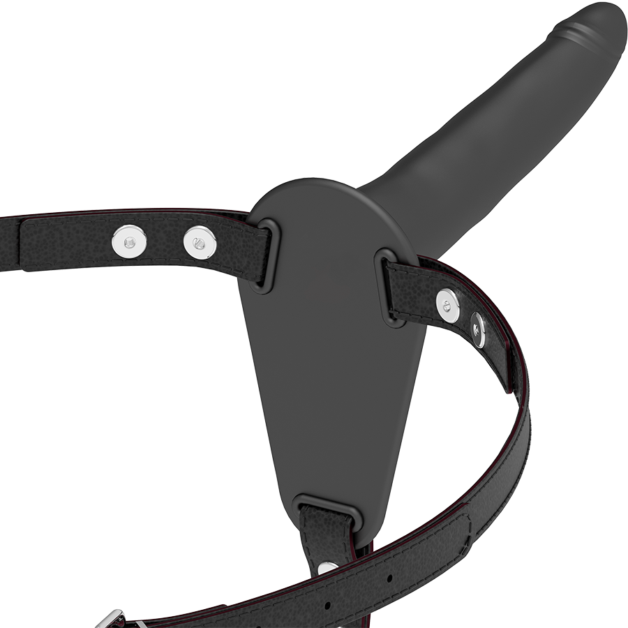 FETISH SUBMISSIVE HARNESS - Schwarzes Silikon 15 cm