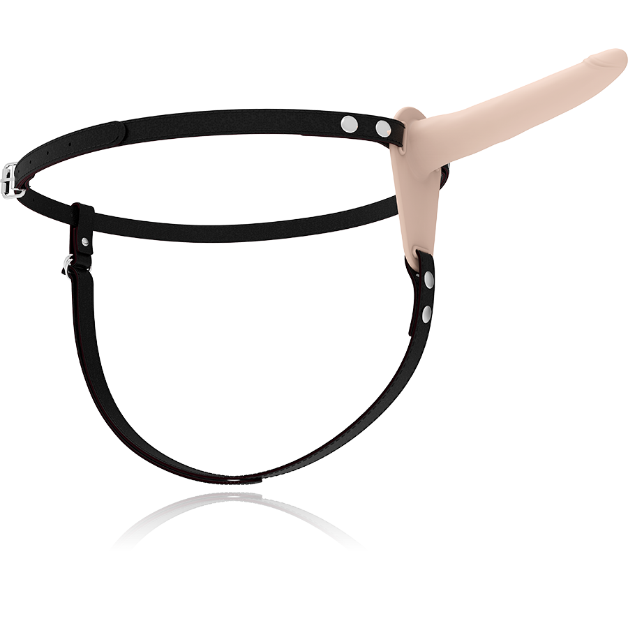 FETISH SUBMISSIVE HARNESS - Hautfarbener Silikonvibrator 15 cm