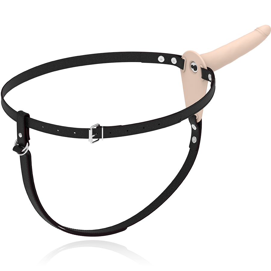 FETISH SUBMISSIVE HARNESS - Hautfarbener Silikonvibrator 15 cm