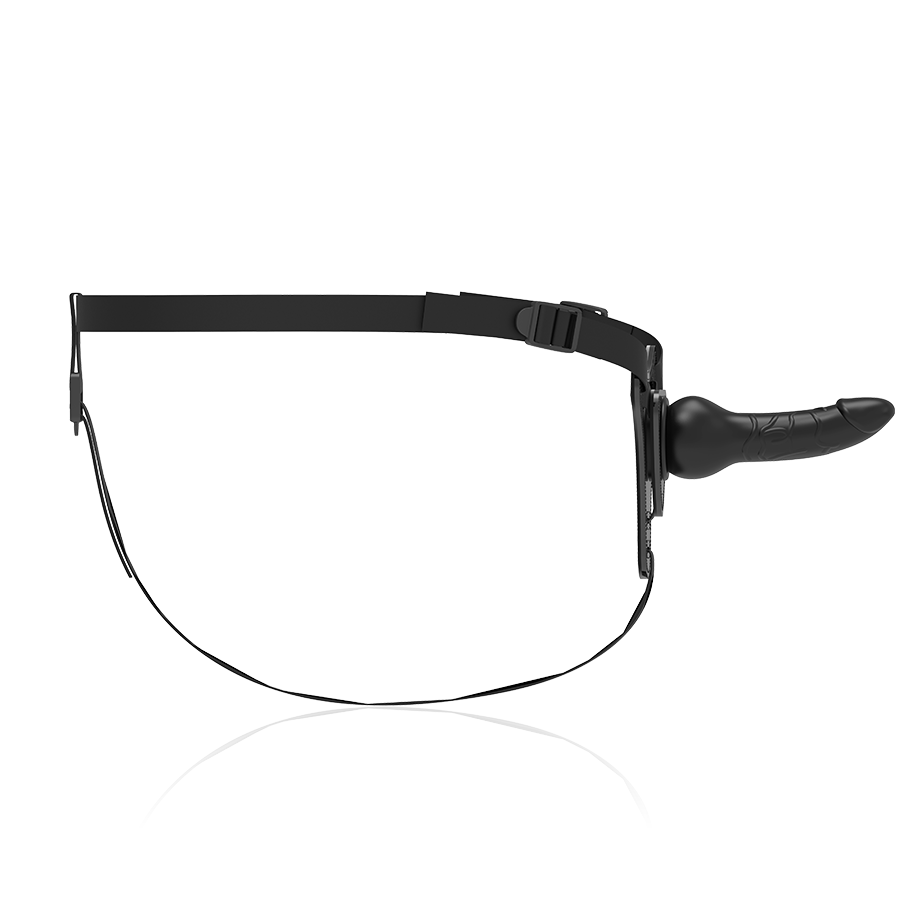 FETISH SUBMISSIVE HARNESS - Realistisches schwarzes Silikon 16 cm