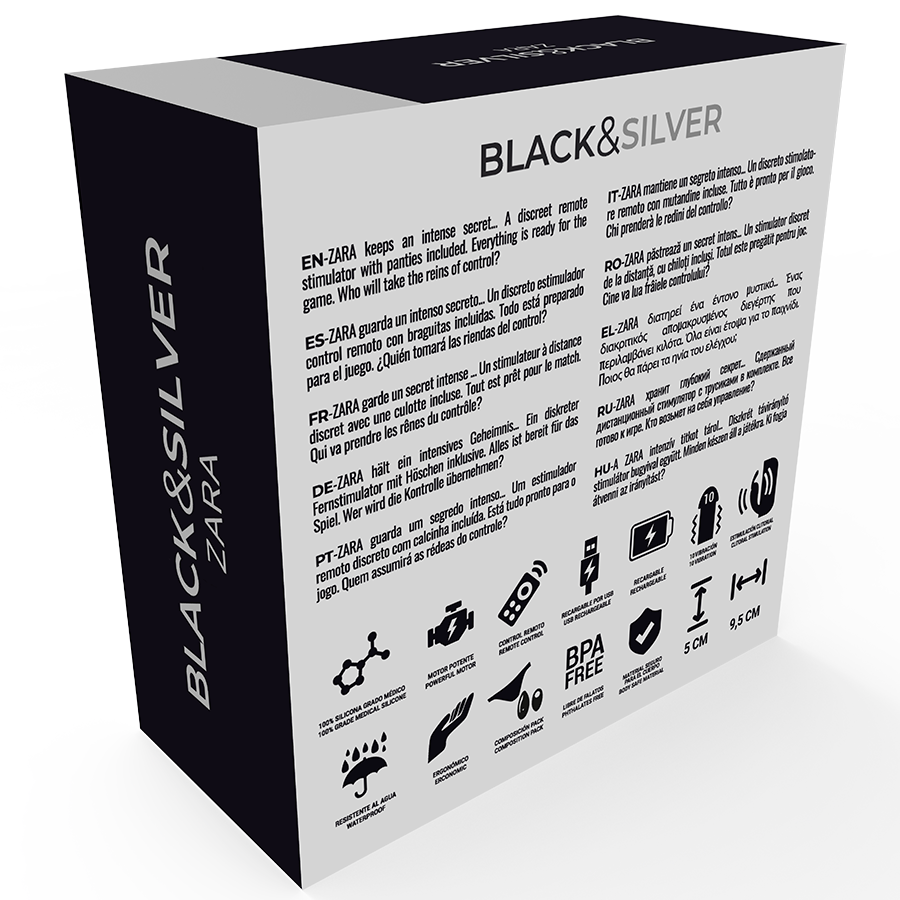 BLACK&SILVER - ZARA-Klitorisstimulator mit Fernbedienung und kostenlosem Höschen