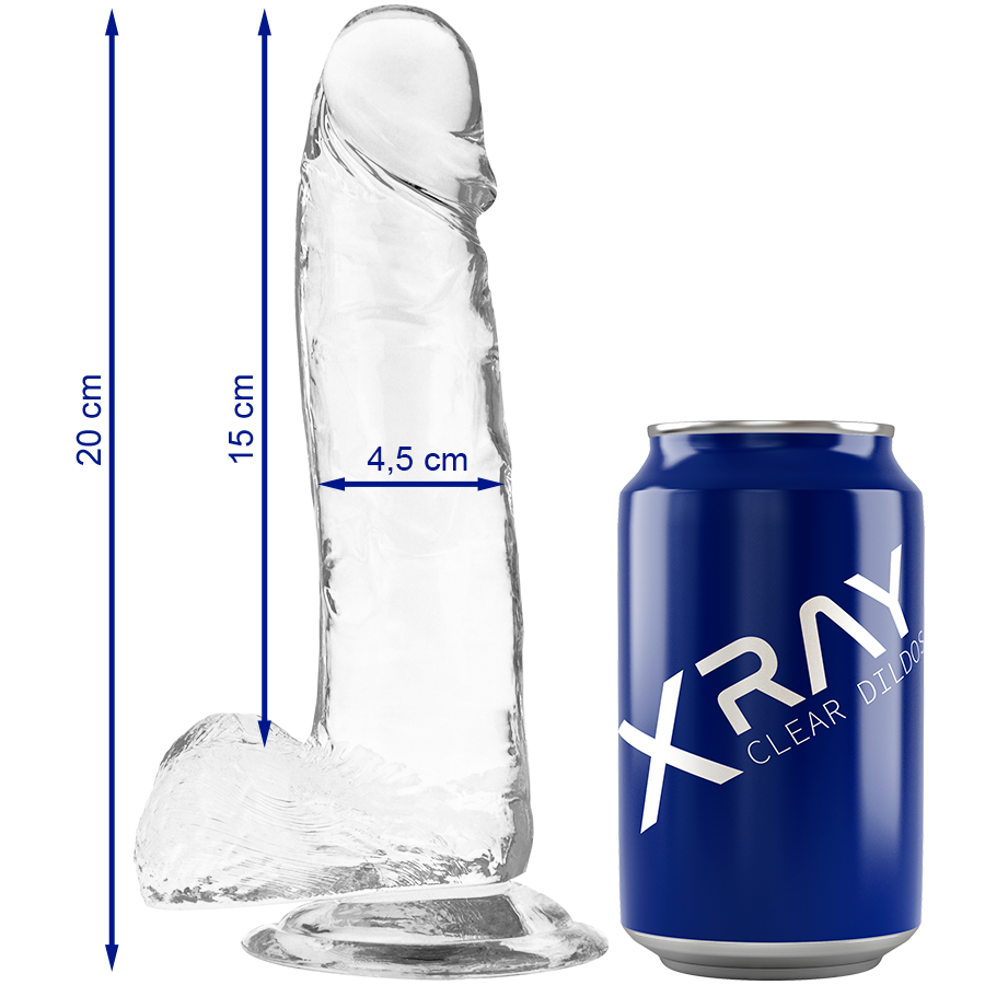 X RAY - Klarer Hahn mit Bällen 20 cm -O- 4,5 cm