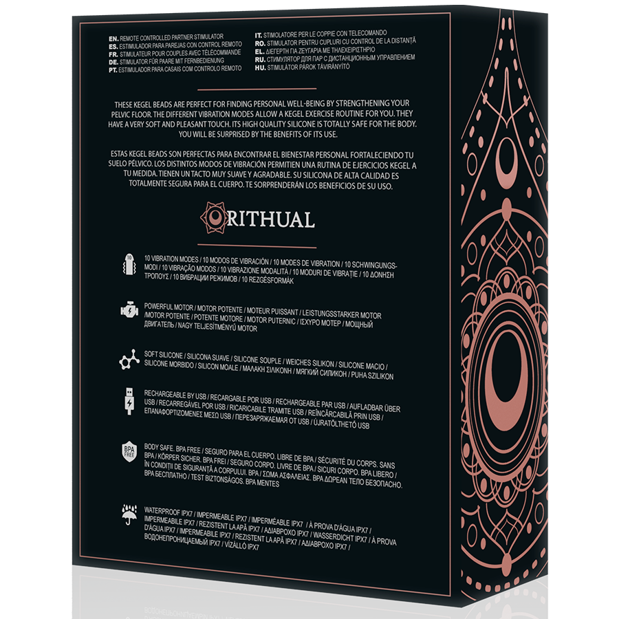 RITHUAL - NISHA - Wiederaufladbare vibrierende Kegelballen Schwarz