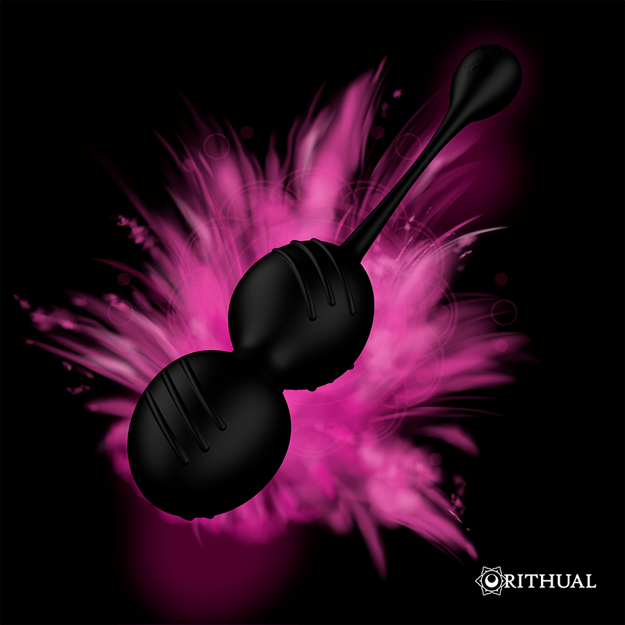 RITHUAL - NISHA - Wiederaufladbare vibrierende Kegelballen Schwarz