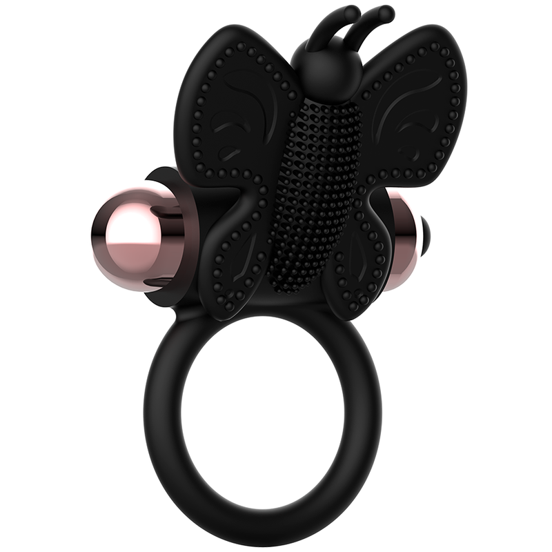 COQUETTE CHIC DESIRE - Penisring Schmetterling mit Vibrator Schwarz/Gold