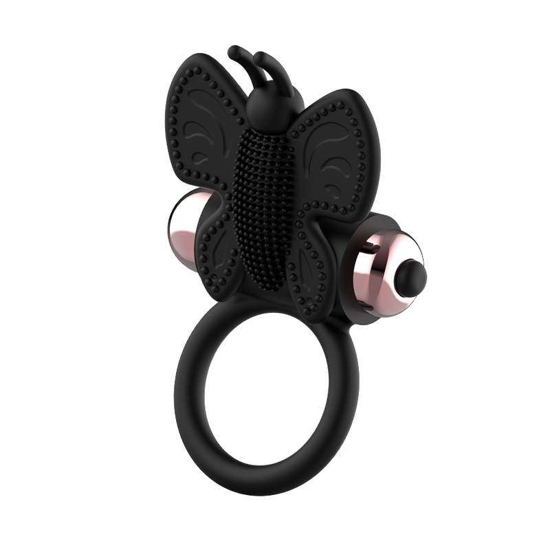 COQUETTE CHIC DESIRE - Penisring Schmetterling mit Vibrator Schwarz/Gold