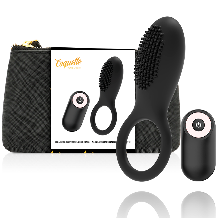 COQUETTE CHIC DESIRE - Penisring mit Fernbedienung, wiederaufladbar, Schwarz/Gold