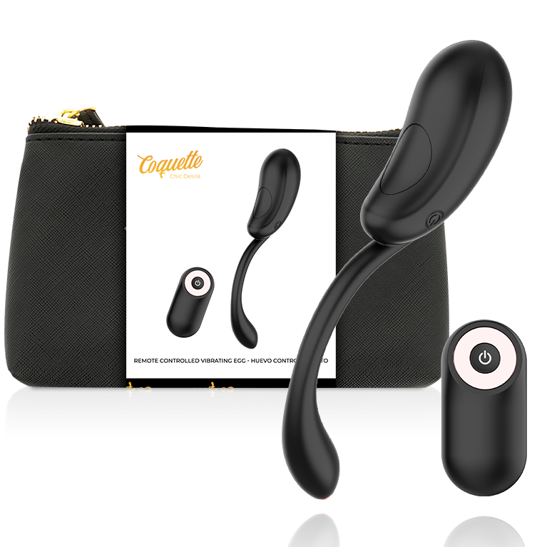 COQUETTE CHIC DESIRE - Vibrations-Ei mit Fernbedienung, wiederaufladbar, Schwarz/Gold