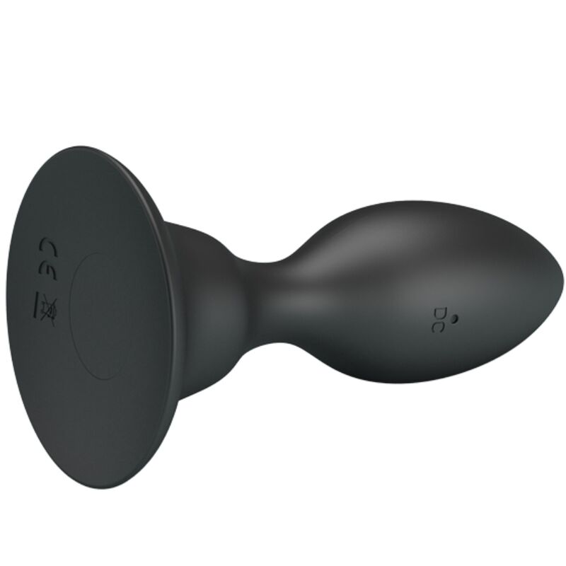 MR PLAY - Analplug mit Vibration, schwarze Fernbedienung
