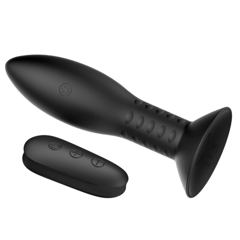 MR PLAY - Stecker mit schwarzen rotierenden Bällen und Fernbedienung