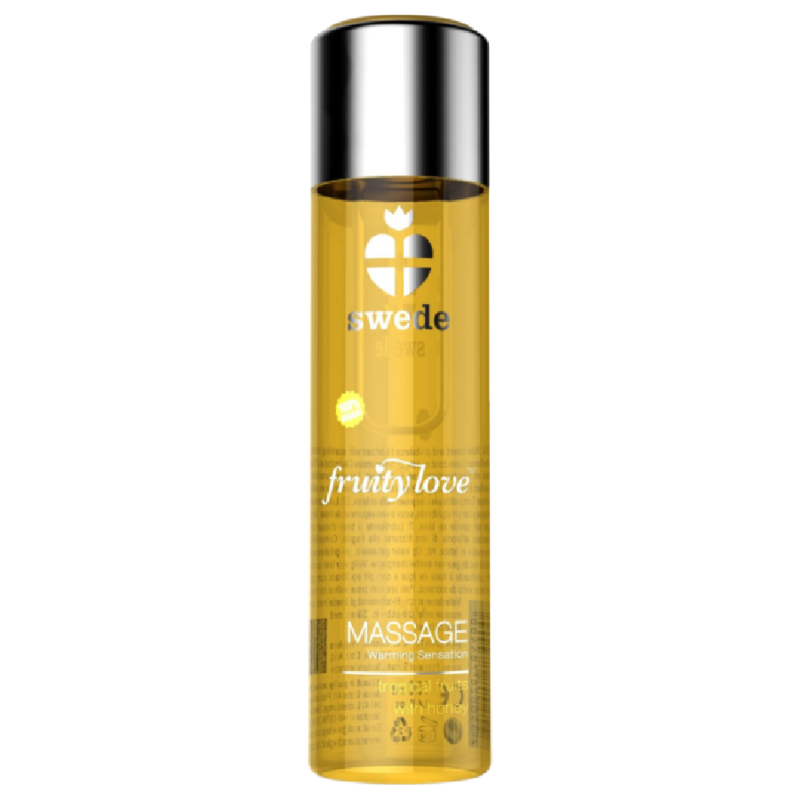 SWEDE - FRUITY LOVE MASSAGEÖL MIT WÄRMENDEM EFFEKT TROPISCH FRUCHTIG MIT HONIG 120 ML.