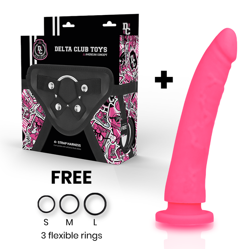 DELTA CLUB - TOYS GURT + DONG Rosa Silikon 20 cm -O- 4 cm