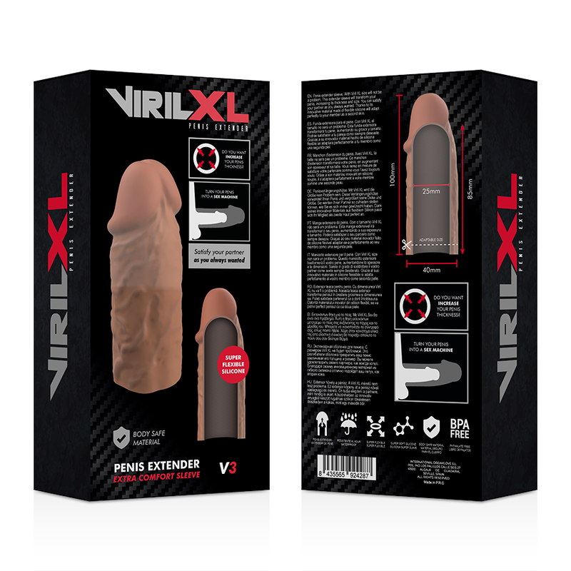VIRILXL - Flüssige Silikon V3 braune Penisverlängerung