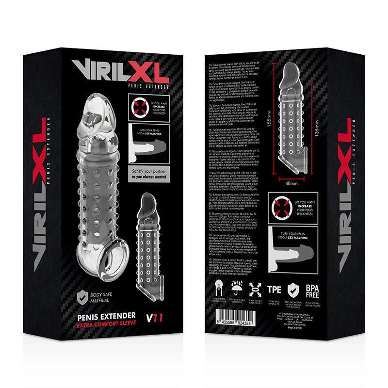 VIRILXL - Penisverlängerung und Hülle V11 Transparent