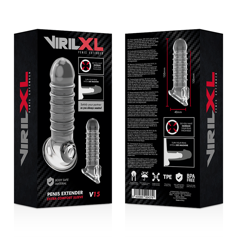 VIRILXL - Penisverlängerung und Hülle V15 Transparent
