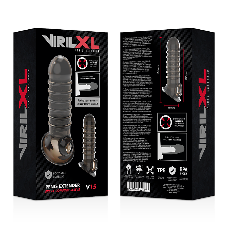 VIRILXL - Penisverlängerung und Hülle V15 Schwarz