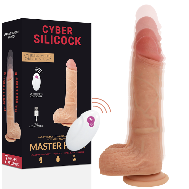 CYBER SILICOCK - Fernbedienung Realistisch Master Huck 20,9 cm -O- 4 cm
