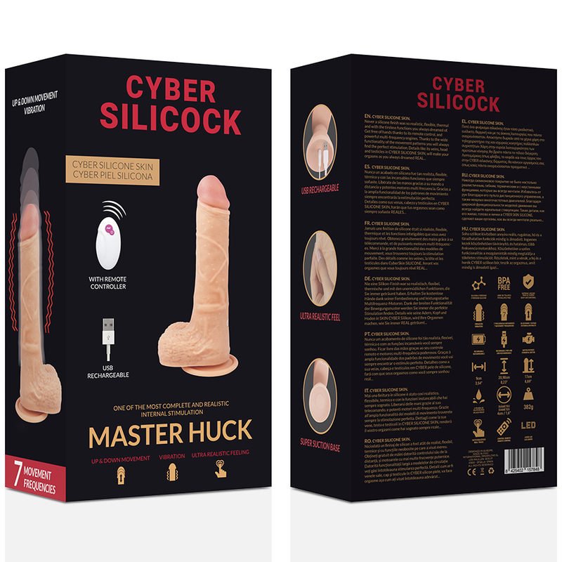 CYBER SILICOCK - Fernbedienung Realistisch Master Huck 20,9 cm -O- 4 cm