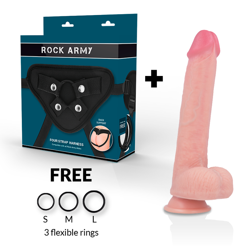 ROCKARMY - ARN S + Flüssiger Silikon Dildo Premium Kingcobra 24 cm -O- 4,77 cm
