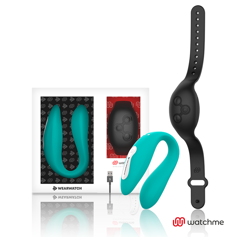 WEARWATCH - Dual-Technologie Vibrator WATCHME Aquamarin / Schwarz