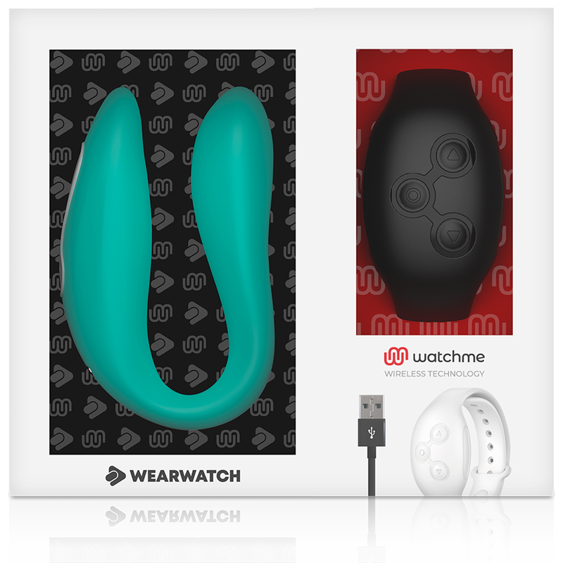 WEARWATCH - Dual-Technologie Vibrator WATCHME Aquamarin / Schwarz