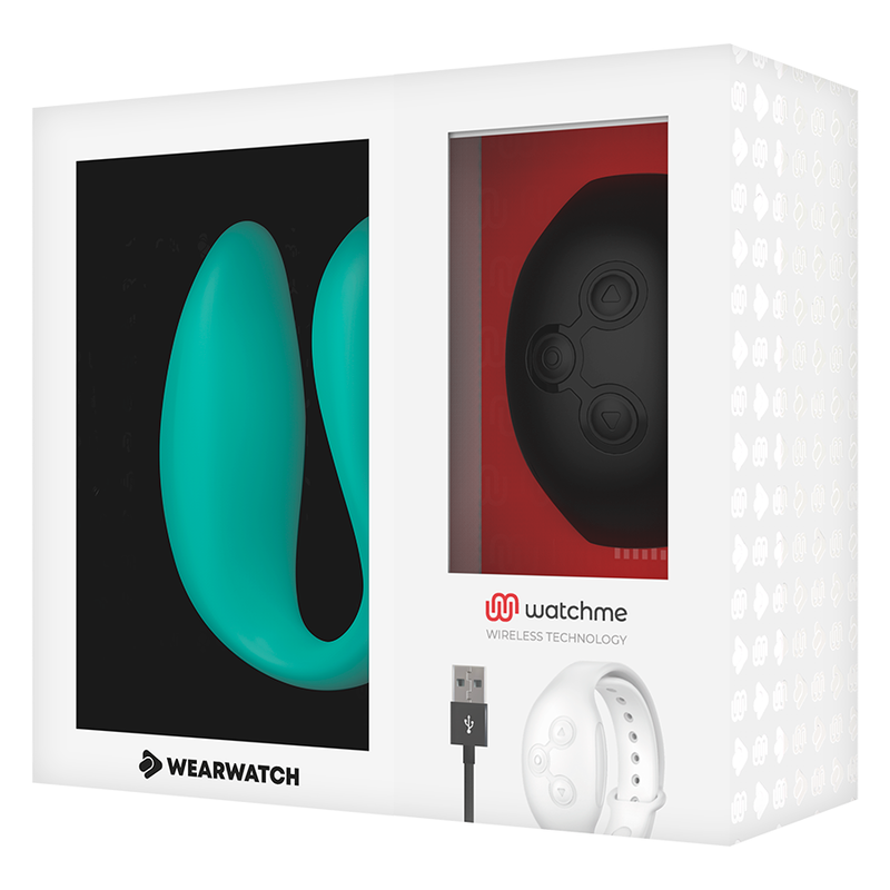 WEARWATCH - Dual-Technologie Vibrator WATCHME Aquamarin / Schwarz