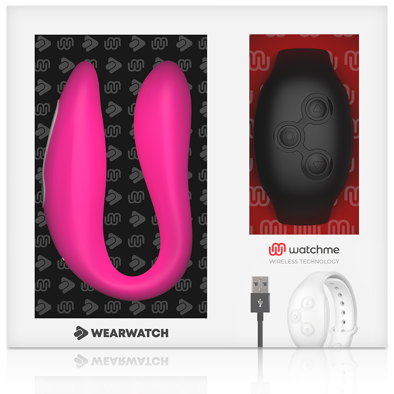 WEARWATCH - WATCHME DUAL TECHNOLOGY VIBRATOR FUCHSIA/ SCHWARZ
