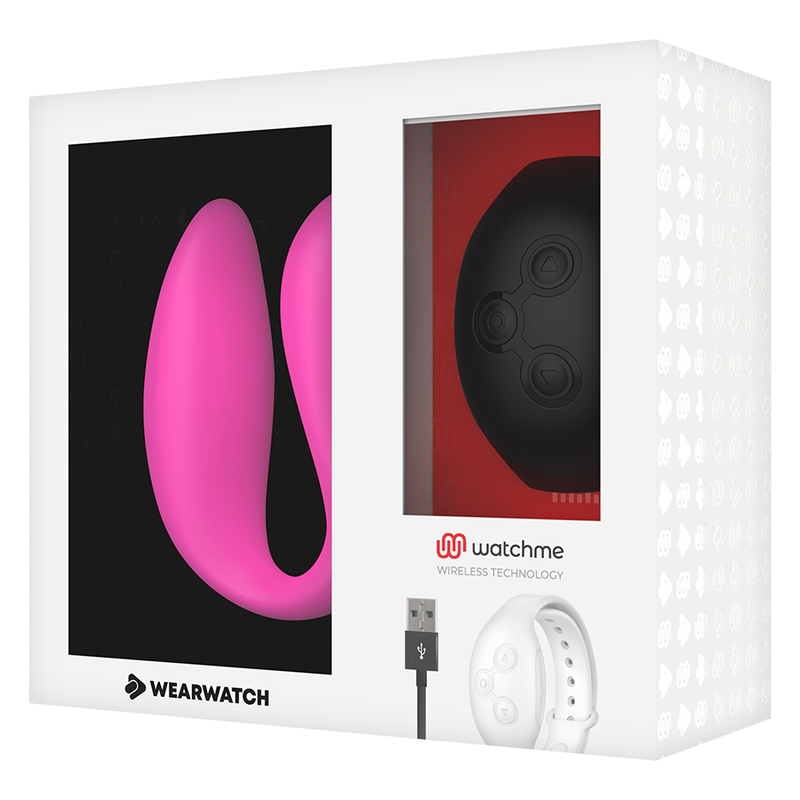 WEARWATCH - WATCHME DUAL TECHNOLOGY VIBRATOR FUCHSIA/ SCHWARZ