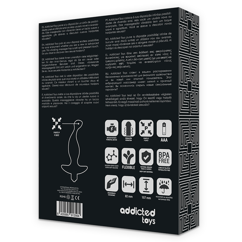 ADDICTED TOYS - Analmassager mit schwarzem Vibrationsmodell 1