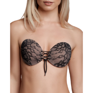 BYE-BRA - Klebe-BH mit verschlitztem und besticktem Cup D