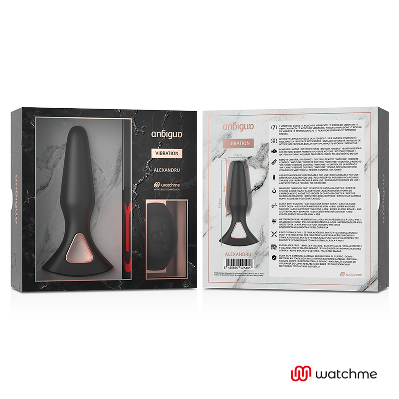 ANBIGUO - WATCHME Fernbedienung Vibrator Analplug Alexandru