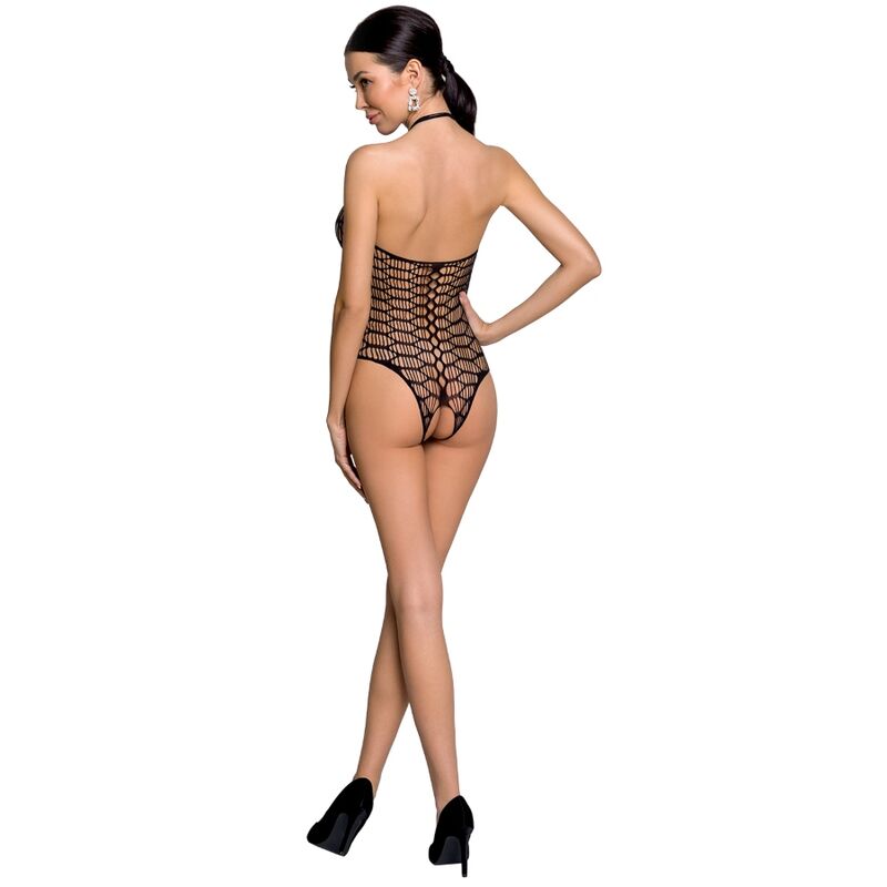 PASSION - WOMAN BS087 Schwarzer Bodystocking, Einheitsgröße