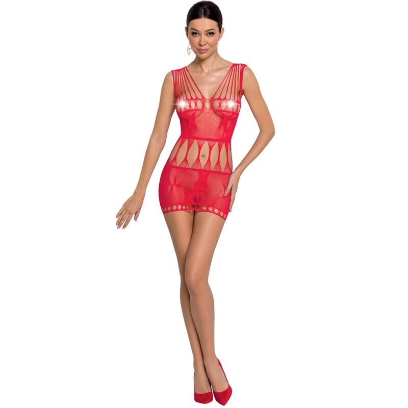 PASSION - WOMAN BS090 Roter Bodystocking, eine Größe