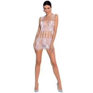 PASSION - WOMAN BS090 Weißer Bodystocking, eine Größe