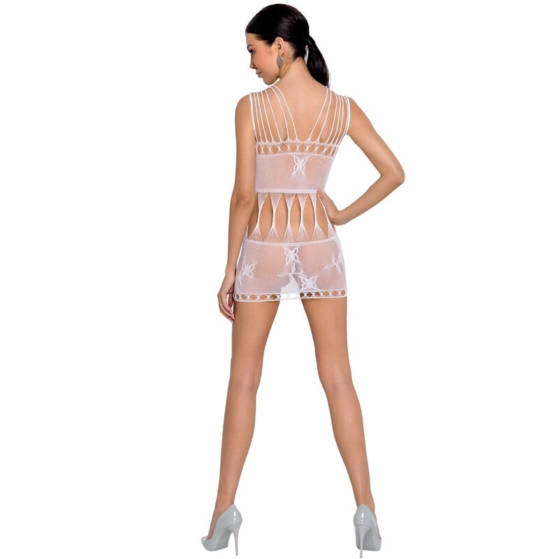 PASSION - WOMAN BS090 Weißer Bodystocking, Eine Größe