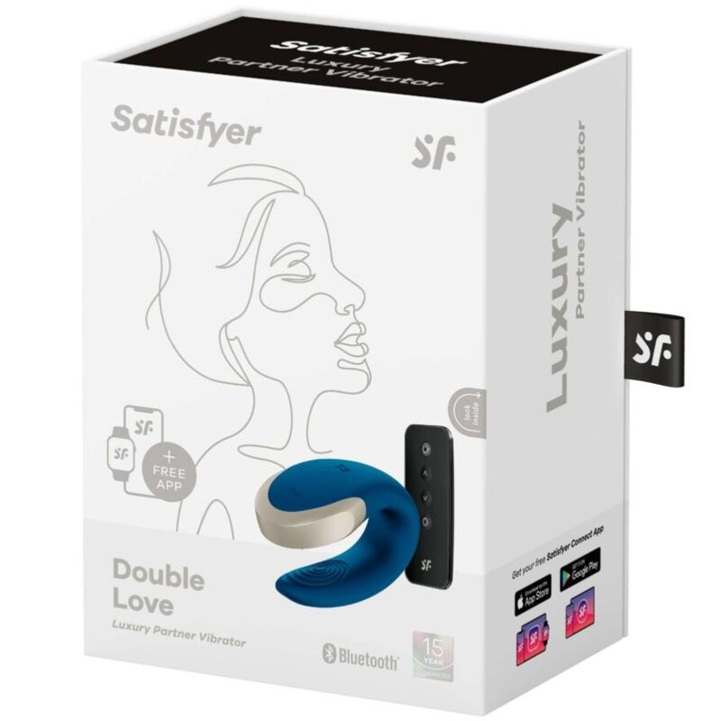 SATISFYER - DOUBLE LOVE LUXURY PARTNERVIBRATOR Blau