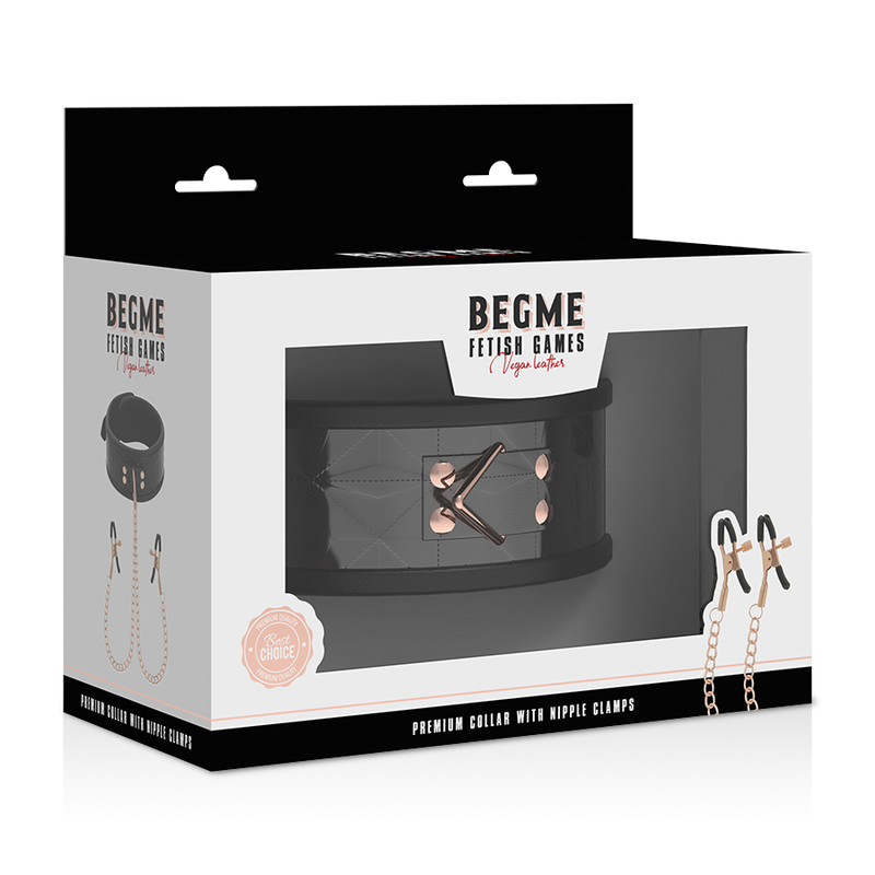 BEGME - BLACK EDITION Halsband mit Nippelklemmen