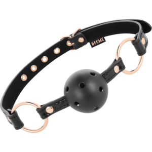 BEGME - BLACK EDITION BALLKNEBEL AUS VEGANEM LEDER