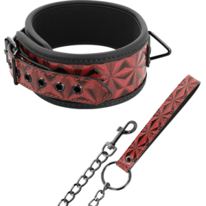 BEGME - ROTE EDITION PREMIUM VEGANES LEDERHALSBAND MIT NEOPRENFUTTER