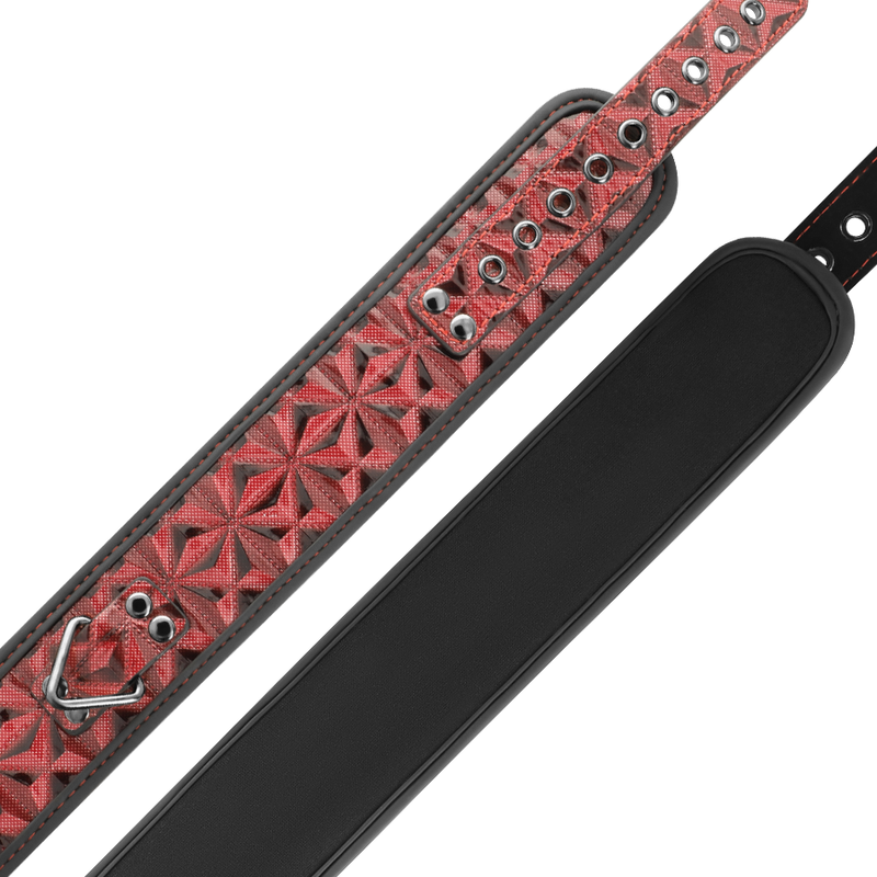 BEGME - ROTE EDITION PREMIUM VEGANES LEDERHALSBAND MIT NEOPRENFUTTER